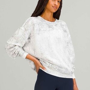 lululemon Perfectly Oversized Crew - Thread Dye Rover White - Size 12
